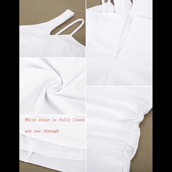 Women's One Shoulder Cutout Ruched Bodycon Dress - Picture 3 of 9